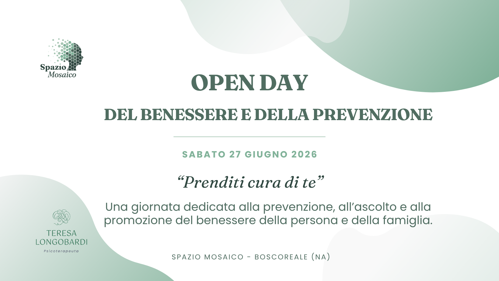 27 Giugno 2026 – Open Day del Benessere e della Prevenzione